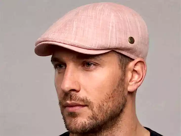 Pembe Gül Kurusu Erkek Yazlık Kasket Şapka