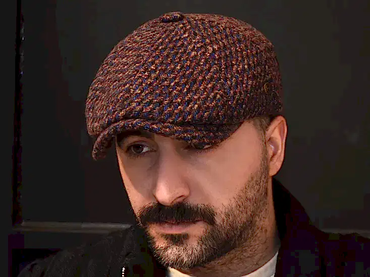 Bordo Renk Kışlık İngiliz Erkek Kasket Şapka
