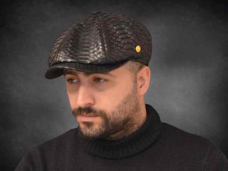 ORİJİNAL YILAN DERİSİ İNGİLİZ KASKET