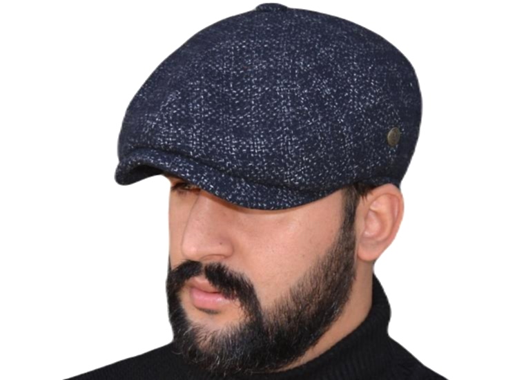 Pozze Kareli Yün Peaky Blinders Kışlık Erkek Şapka İngiliz