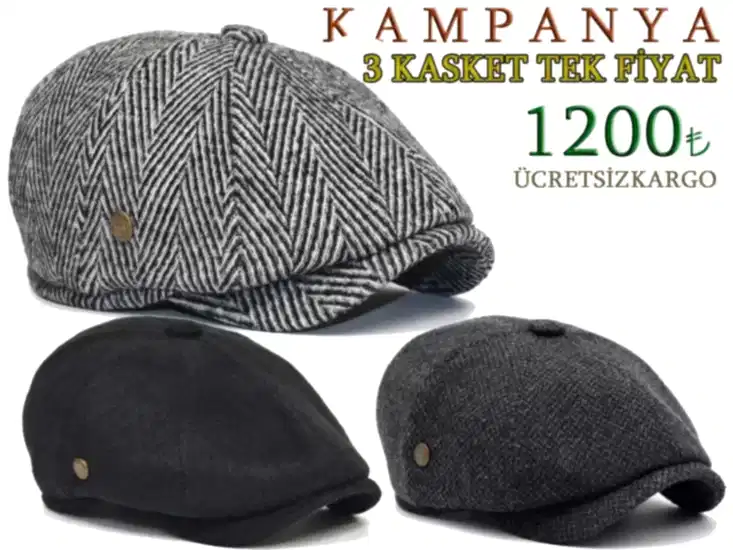 Kışlık Erkek Peaky İngiliz Model Kasket Şapka