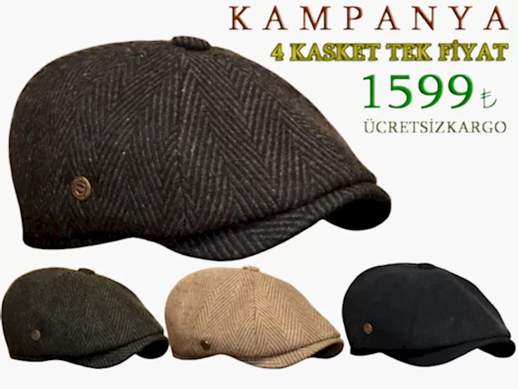 4 Adet İngiliz Peaky Blinders Şapka Tek Fiyat